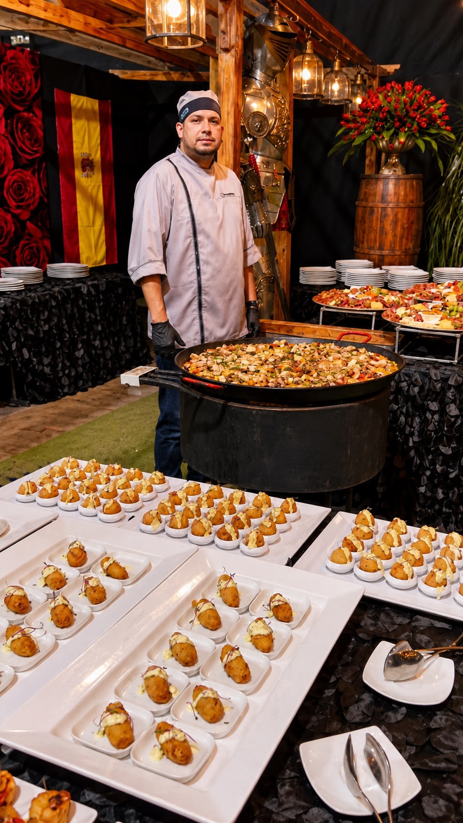 Estación gastronómica premium en Eventos Oceania