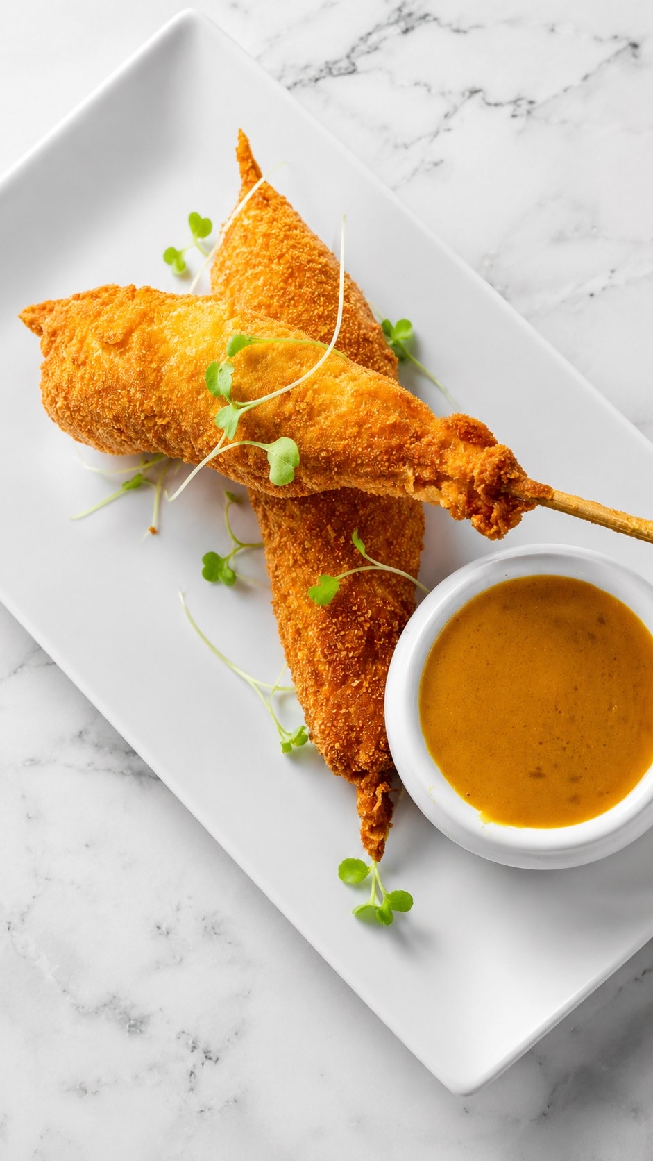 Langostinos al coco con salsa curry