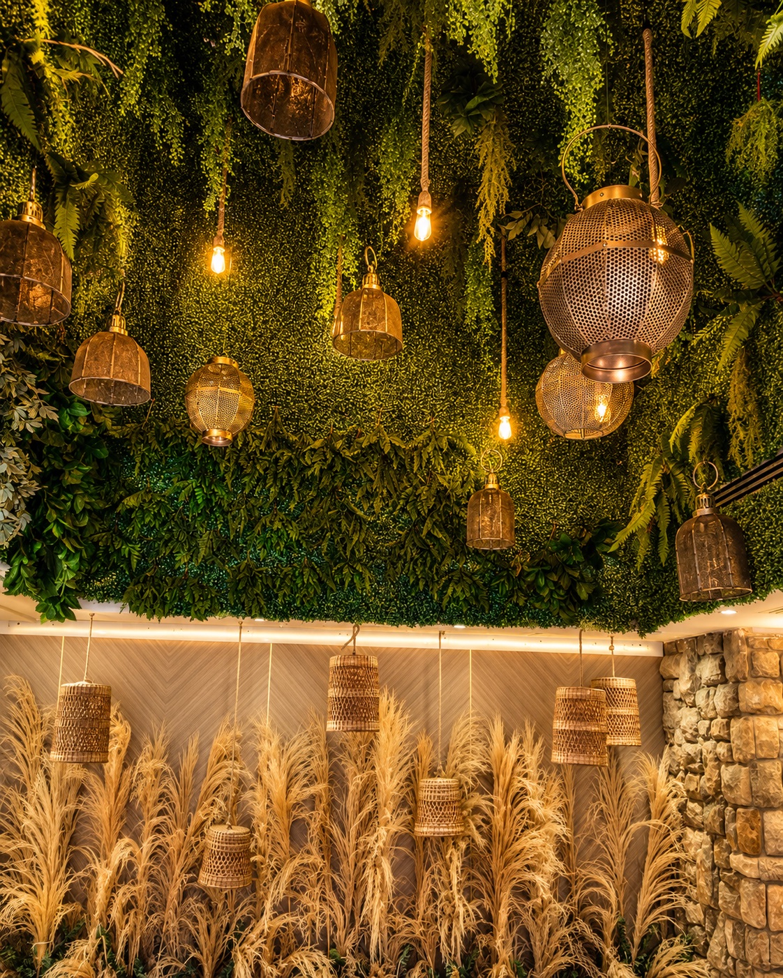 Lounge tropical iluminado