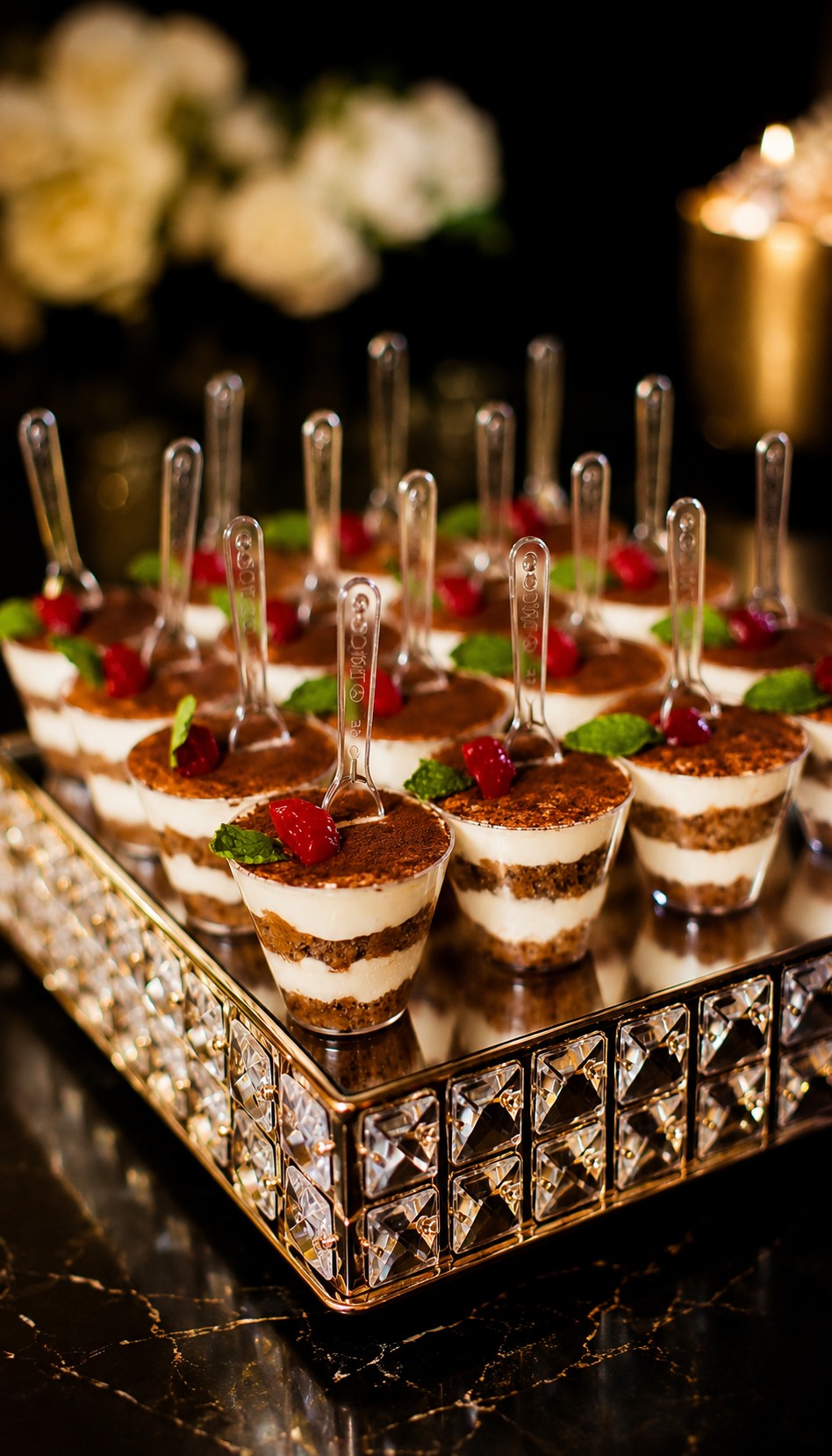 Mini postres listos para servir