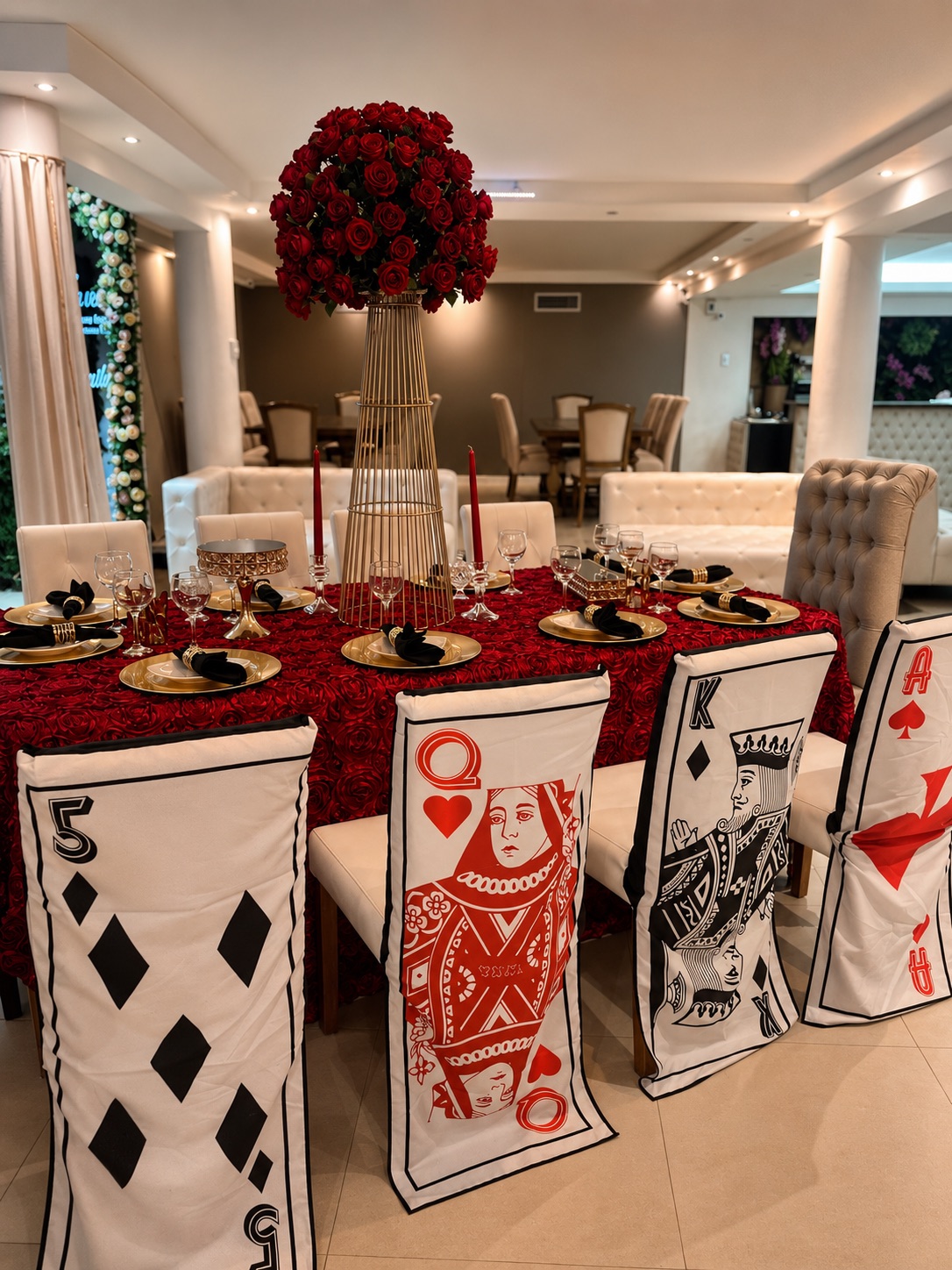 Mesa temática de cartas