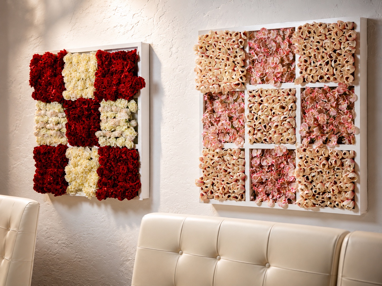 Paneles florales de pared